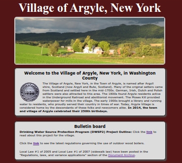 Argyle Village homepage